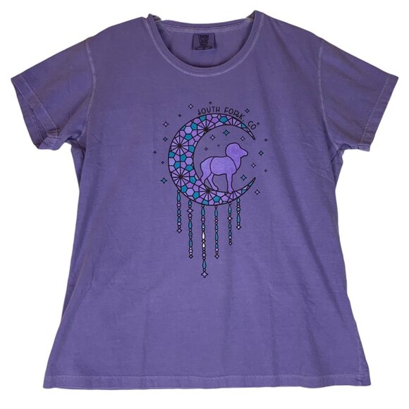 Comfort Colors Tops - Comfort Colors South Fork CO Ladies T-Shirt Size XL Purple Ring Spun Cotton